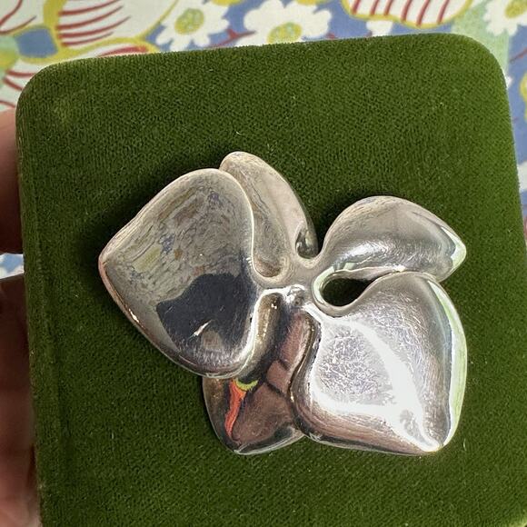 Angela Cummings 925 Sterling Orchid Brooch Pin - Picture 2 of 9
